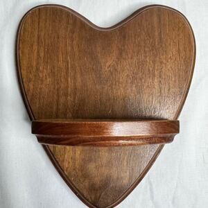 Cottagecore Handcrafted Wood Vintage Heart Shaped Wall Shelf